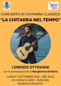 “La chitarra nel tempo” concerto di chitarra classica all’Ex Chiesa in Albis