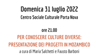 Per conoscere culture diverse: presentazione dei progetti in Mozambico