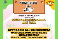 Conversazioni sulla salute 2024: "Approccio all'emergenza in età pediatrica"