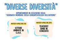 "Diverse diversità" - appuntamenti in occasione della Giornata mondiale della consapevolezza dell'autismo